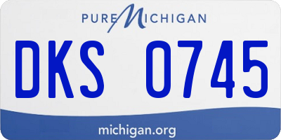 MI license plate DKS0745