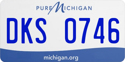MI license plate DKS0746