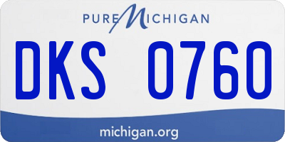 MI license plate DKS0760