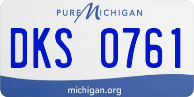 MI license plate DKS0761