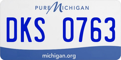 MI license plate DKS0763