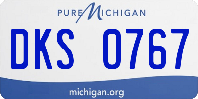 MI license plate DKS0767