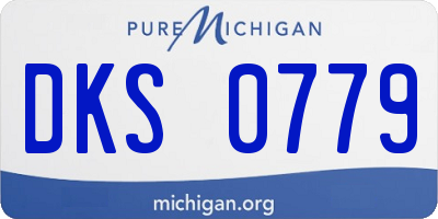 MI license plate DKS0779