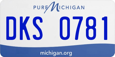 MI license plate DKS0781