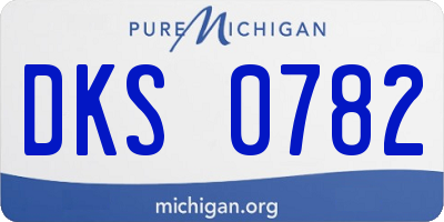 MI license plate DKS0782