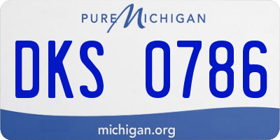 MI license plate DKS0786