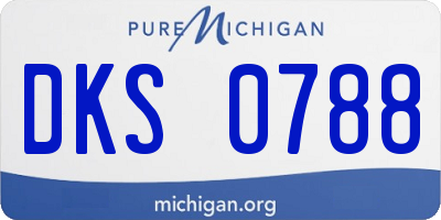 MI license plate DKS0788