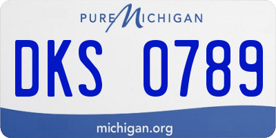 MI license plate DKS0789