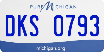MI license plate DKS0793