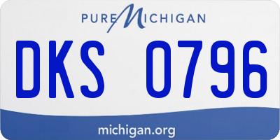 MI license plate DKS0796