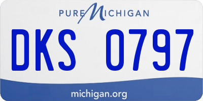 MI license plate DKS0797