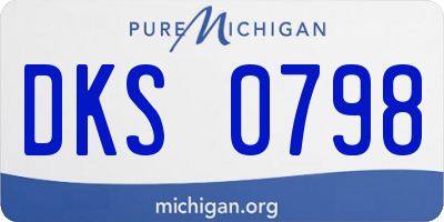 MI license plate DKS0798