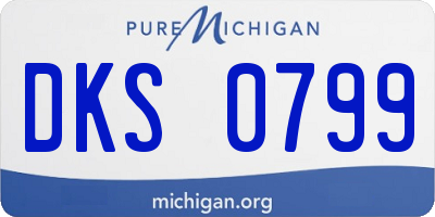 MI license plate DKS0799