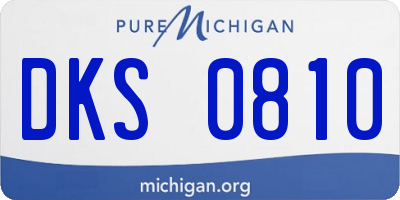 MI license plate DKS0810