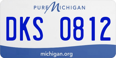 MI license plate DKS0812