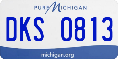 MI license plate DKS0813