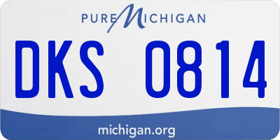 MI license plate DKS0814