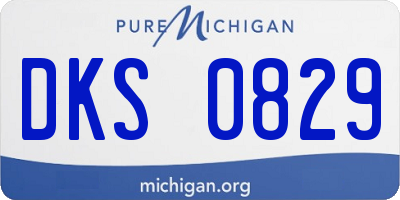 MI license plate DKS0829