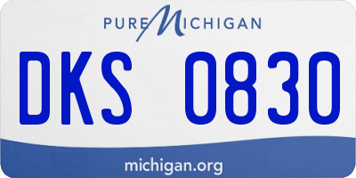 MI license plate DKS0830