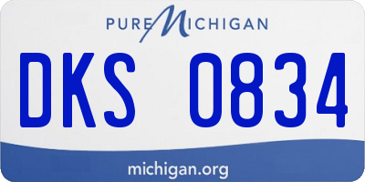 MI license plate DKS0834