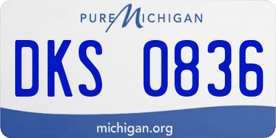 MI license plate DKS0836