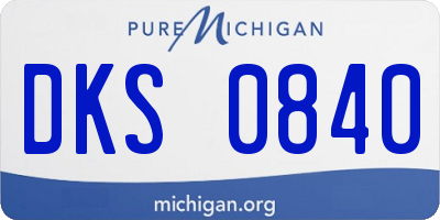 MI license plate DKS0840
