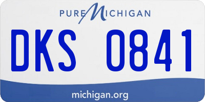 MI license plate DKS0841
