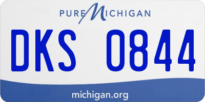 MI license plate DKS0844