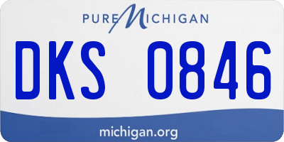 MI license plate DKS0846