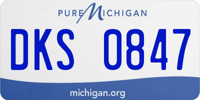 MI license plate DKS0847