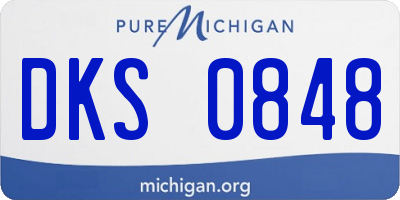 MI license plate DKS0848
