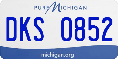MI license plate DKS0852