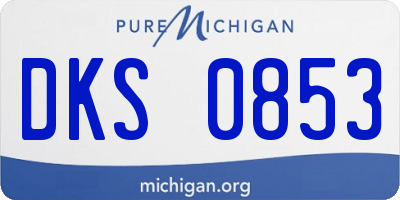 MI license plate DKS0853