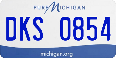 MI license plate DKS0854