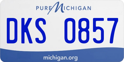 MI license plate DKS0857