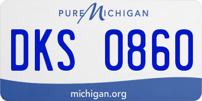 MI license plate DKS0860