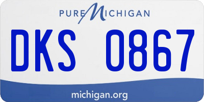 MI license plate DKS0867