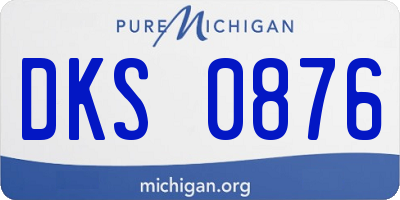MI license plate DKS0876