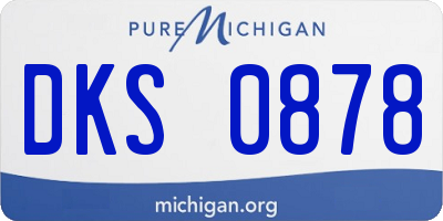 MI license plate DKS0878