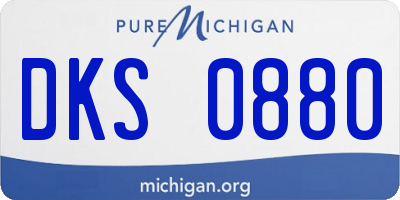 MI license plate DKS0880