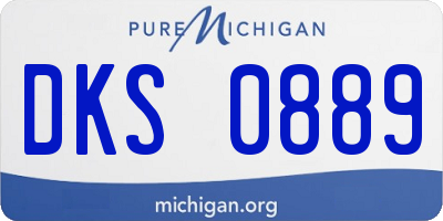 MI license plate DKS0889