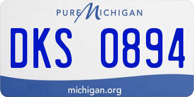 MI license plate DKS0894
