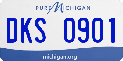 MI license plate DKS0901