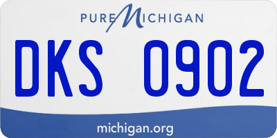 MI license plate DKS0902