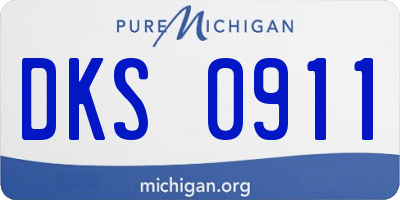 MI license plate DKS0911
