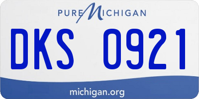 MI license plate DKS0921