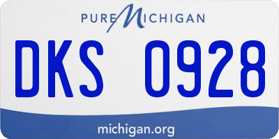 MI license plate DKS0928