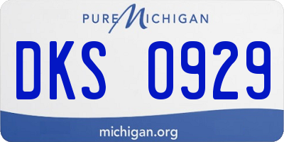 MI license plate DKS0929