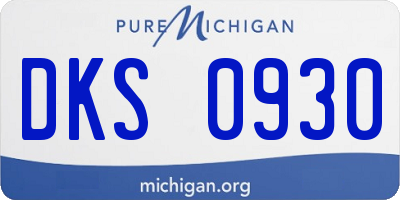 MI license plate DKS0930