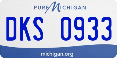 MI license plate DKS0933